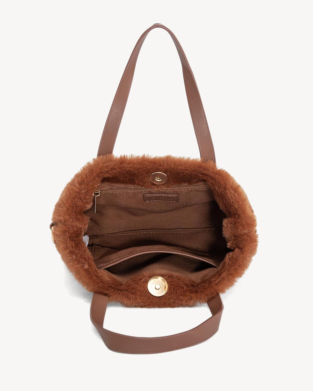 NEWBELLA Women's Plush Tote Bag - Cute Fuzzy Handbag with Soft Texture, Cozy Purse for Fall Winter, Casual Everyday Carryall - Image 6