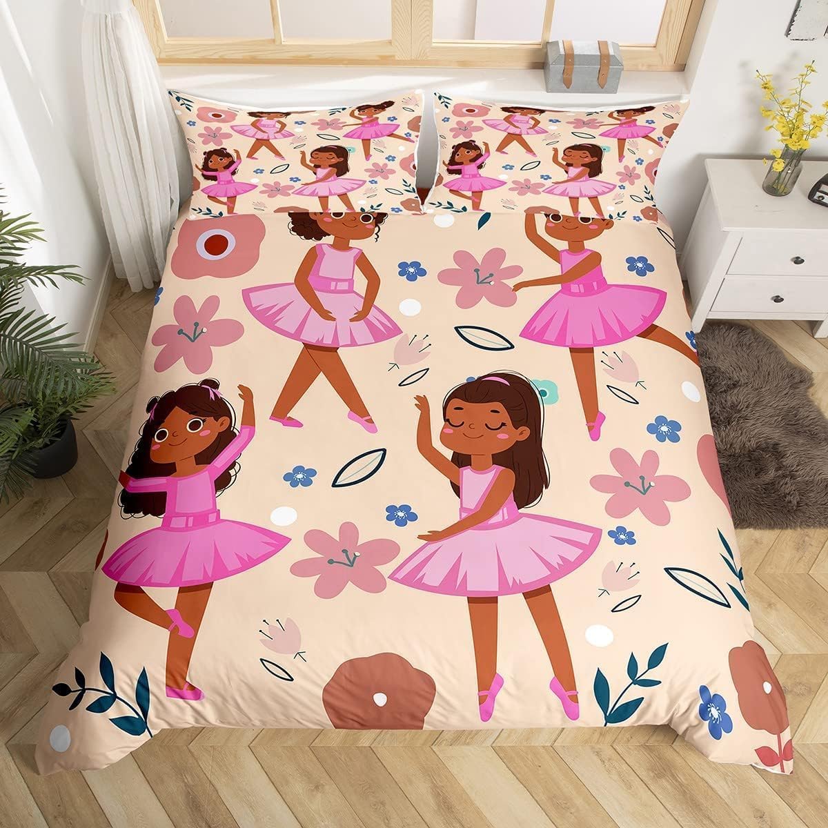 Housse de couette ballet 220x240 finies les chambres ternes parure lit fleur
