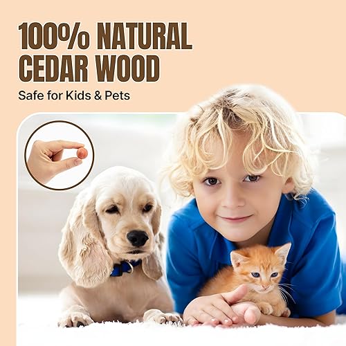 Miniatura 10 de Lavanda y cedro para armarios, bolas de cedro para almacenamiento de ropa, bolsas de aroma de cedro para protección de armario, anillos de cedro