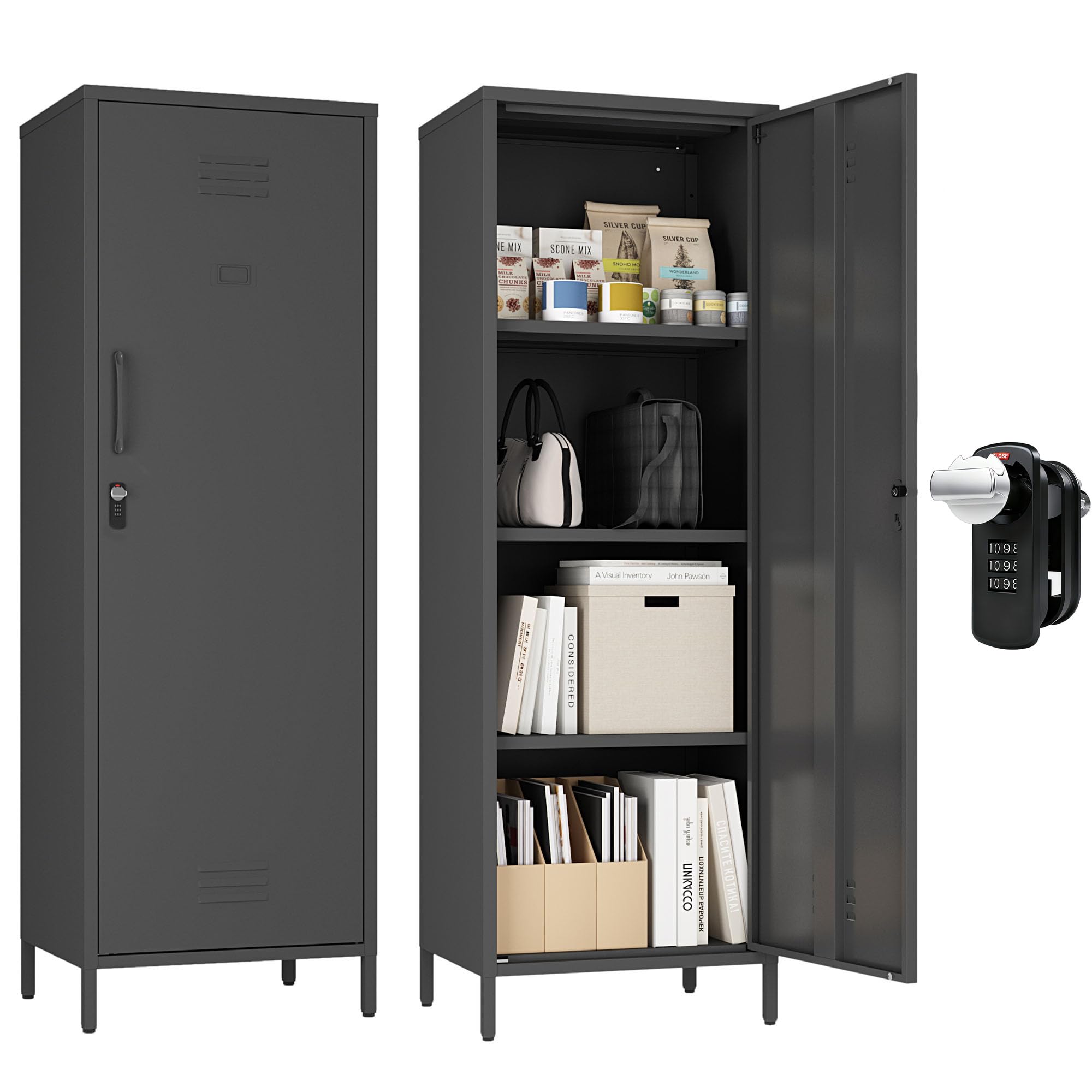Amazon.com: Steehoom Metal Storage Cabinet, Steel File Locker with Amazon.com: Steehoom Metal Storage Cabinet, Steel File Locker with