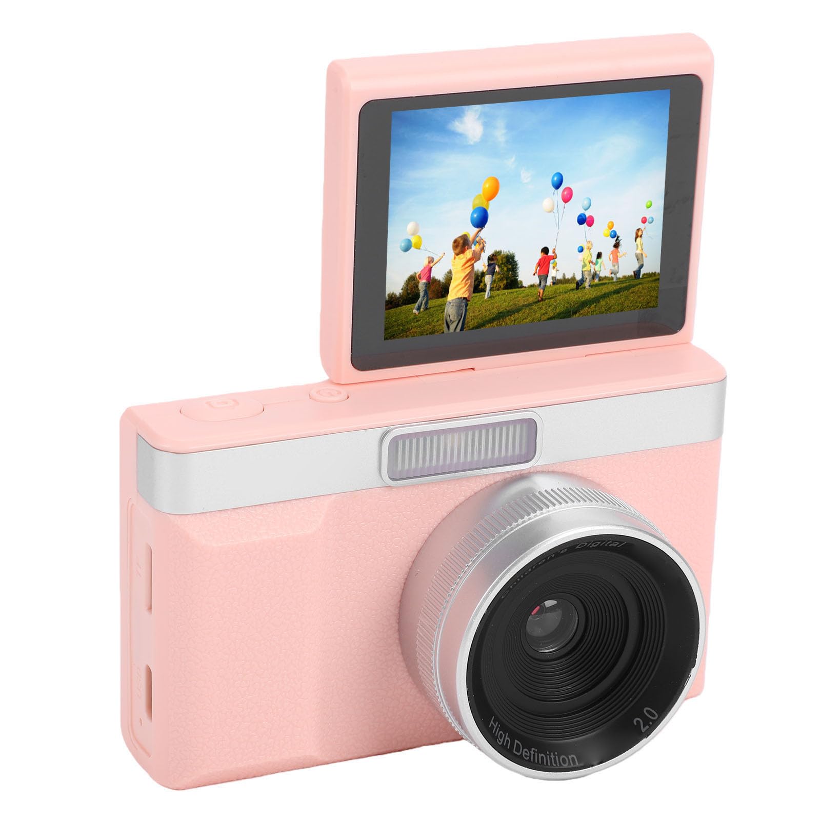 Digital Camera, 48MP 1080P HD Retro Camera with 180 Degree Flip Screen, Fill Light, 5X Zoom Anti Shake for Photography and Vlog Recording (Pink)-image-39