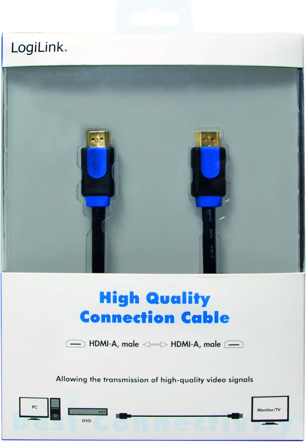 LogiLink 15m HDMI Plug to HDMI Plug Cable - Black