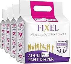 FIXEL Adult diaper pants for unisex (XL-size-56-count, XL)