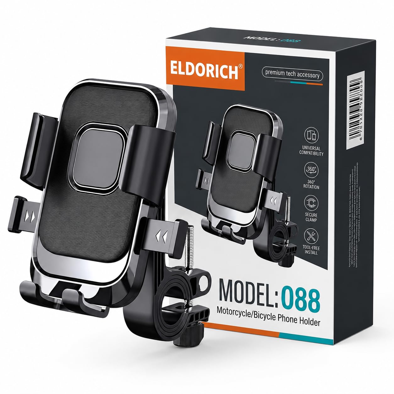 360° Rotating Bike Mobile Phone Holder Stand with One-Click Lock | Universal Motorcycle & Scooty Handlebar Mobile Mount | Secure Anti-Slip Phone Holder for Maps, GPS & Navigation-picture-10