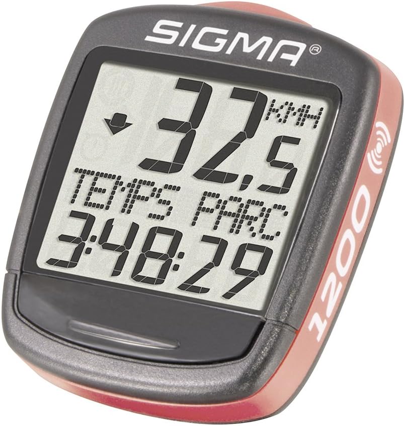 SIGMA BC1200 WL Bicycle Computer displaying speed and time