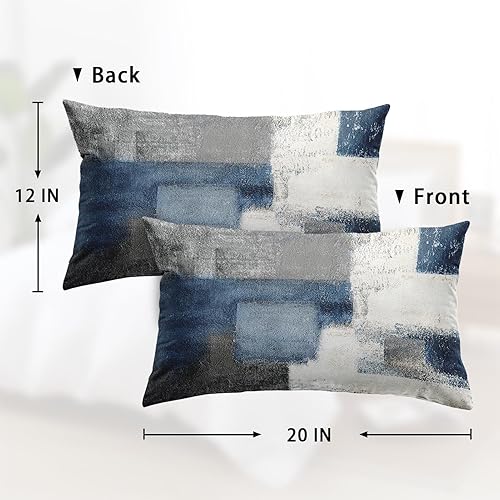 Vista 46 de Britimes Fundas de almohada modernas para decoración del hogar, 18 x 18 pulgadas, juego de 2 fundas de almohada decorativas, fundas de almohada Gris