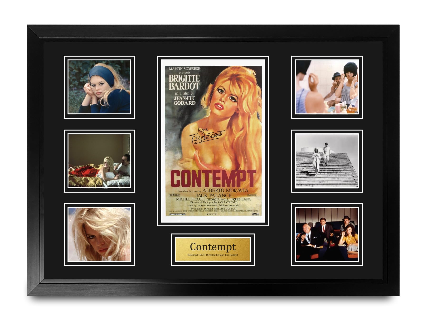 HWC Trading Contempt Podpisany Plakat Filmowy A2 Deluxe w Ramie