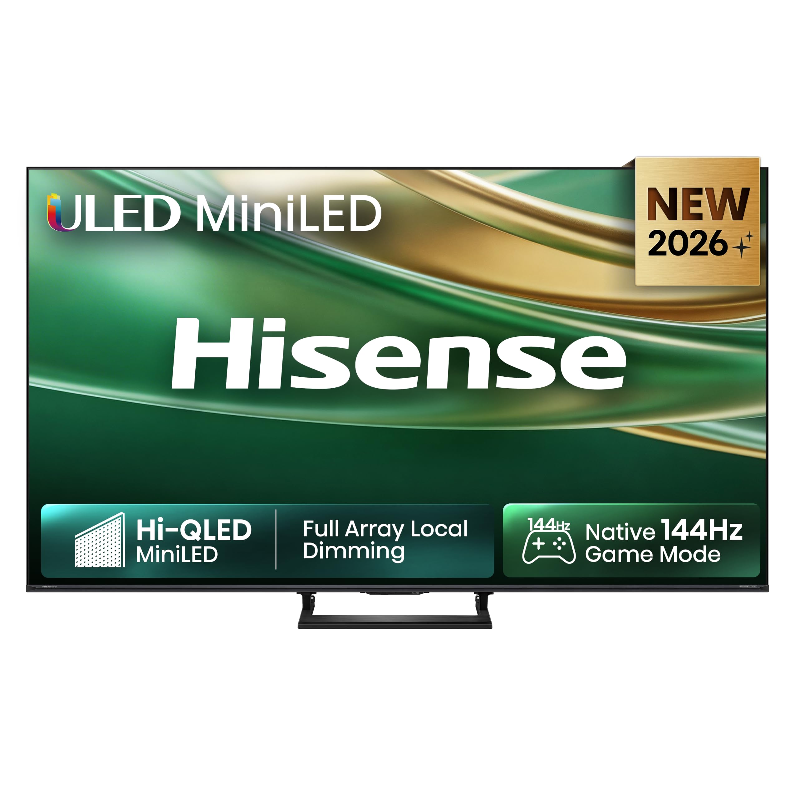 Hisense 55E8DS Fernseher 55 Zoll, 4K UHD, Hi-QLED Mini LED, Smart TV, 144Hz, Hi-View AI Engine, Dolby Vision.Atmos, Unibody Slim, FreeSync Premium, AI-Lichtsensor, Game Bar, Tuned by Devialet