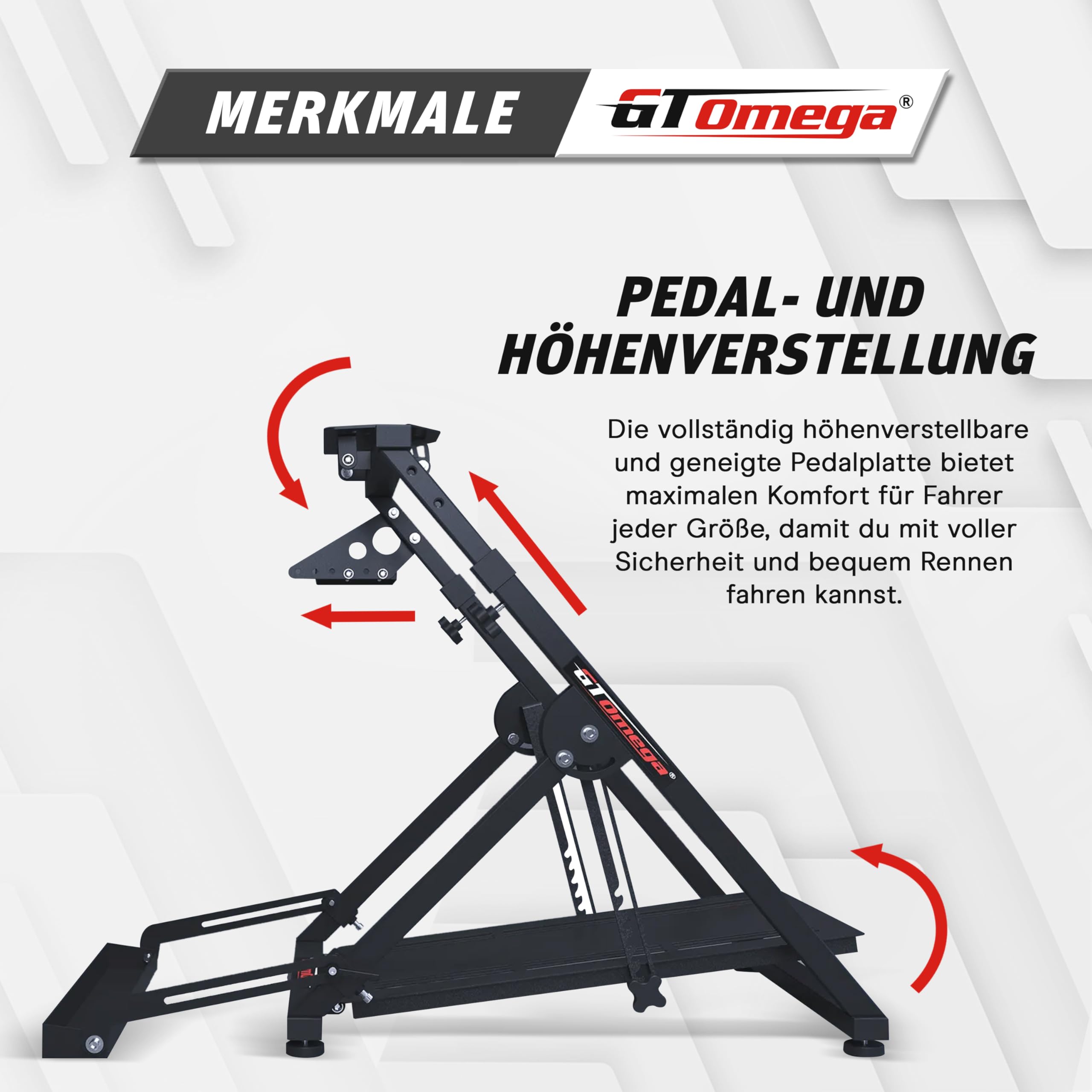GT OMEGA APEX Lenkradständer – Kompatibel mit Logitech G923, G29, G920, Thrustmaster T300, T500 TX & TH8A, PS4, Xbox, Fanatec
