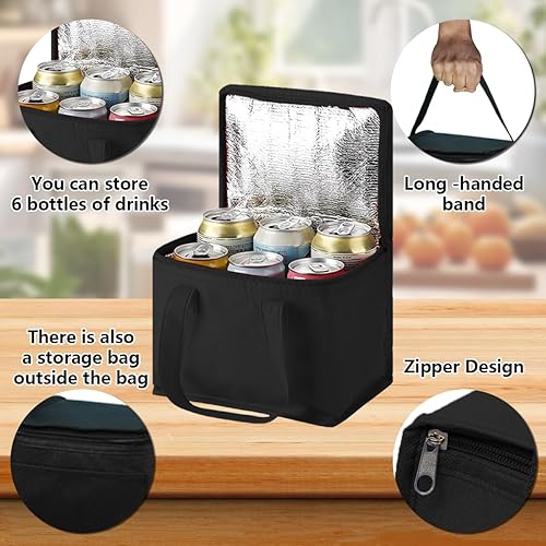 Miniatura 3 de Lonchera aislada, paquete de 40 bolsas enfriadoras reutilizables, a prueba de fugas con parte superior con cremallera para mujeres y hombres,