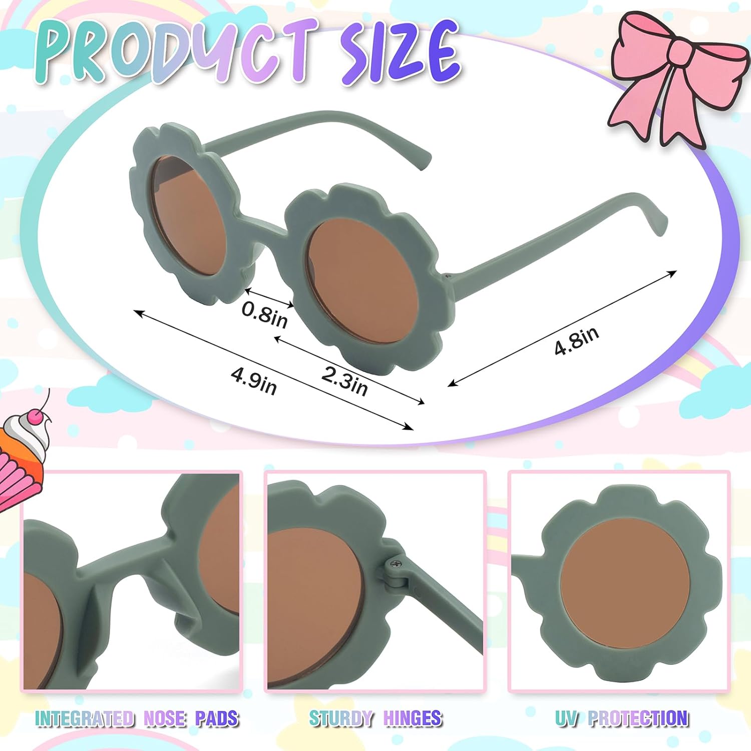 Baby Purse for Toddlers, Kids Heart Lock Purses with Glasses, Girls Purses for Kids 1-10, Toddler Bag Gift - Image 7