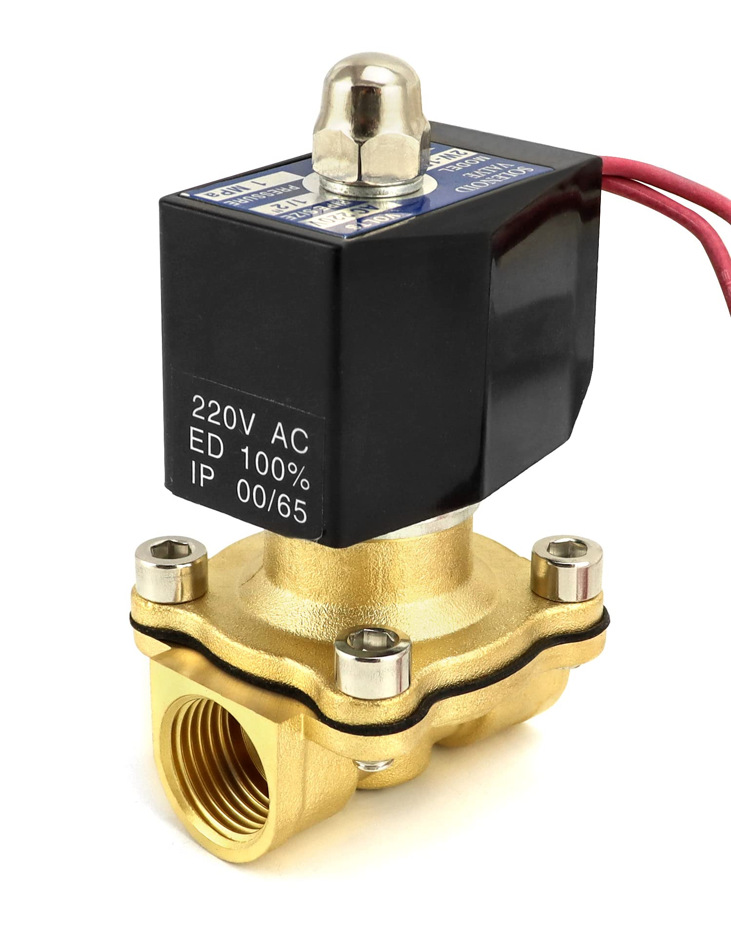 Elettrovalvola 1/2" In Ottone 12V - Normalmente Chiusa Per Acqua, Aria E Combustibile | Ideale Per Giardino E Officina