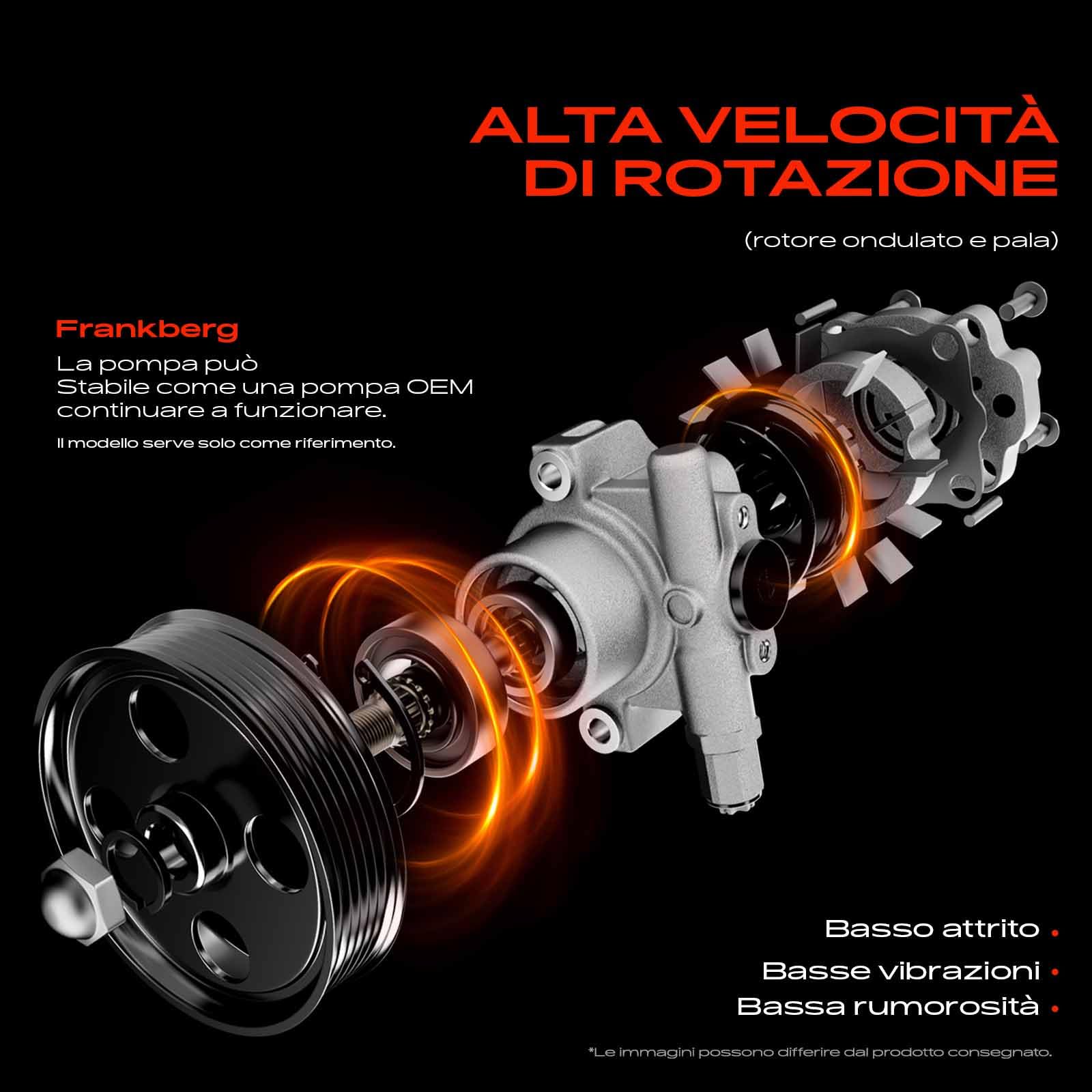Frankberg Pompa servosterzo Compatibile con GLK-Class X204 Classe M W164 Classe C T-Model S204 Vito/Mixto Furgone W639 Classe C W204 Replace# 0054660301