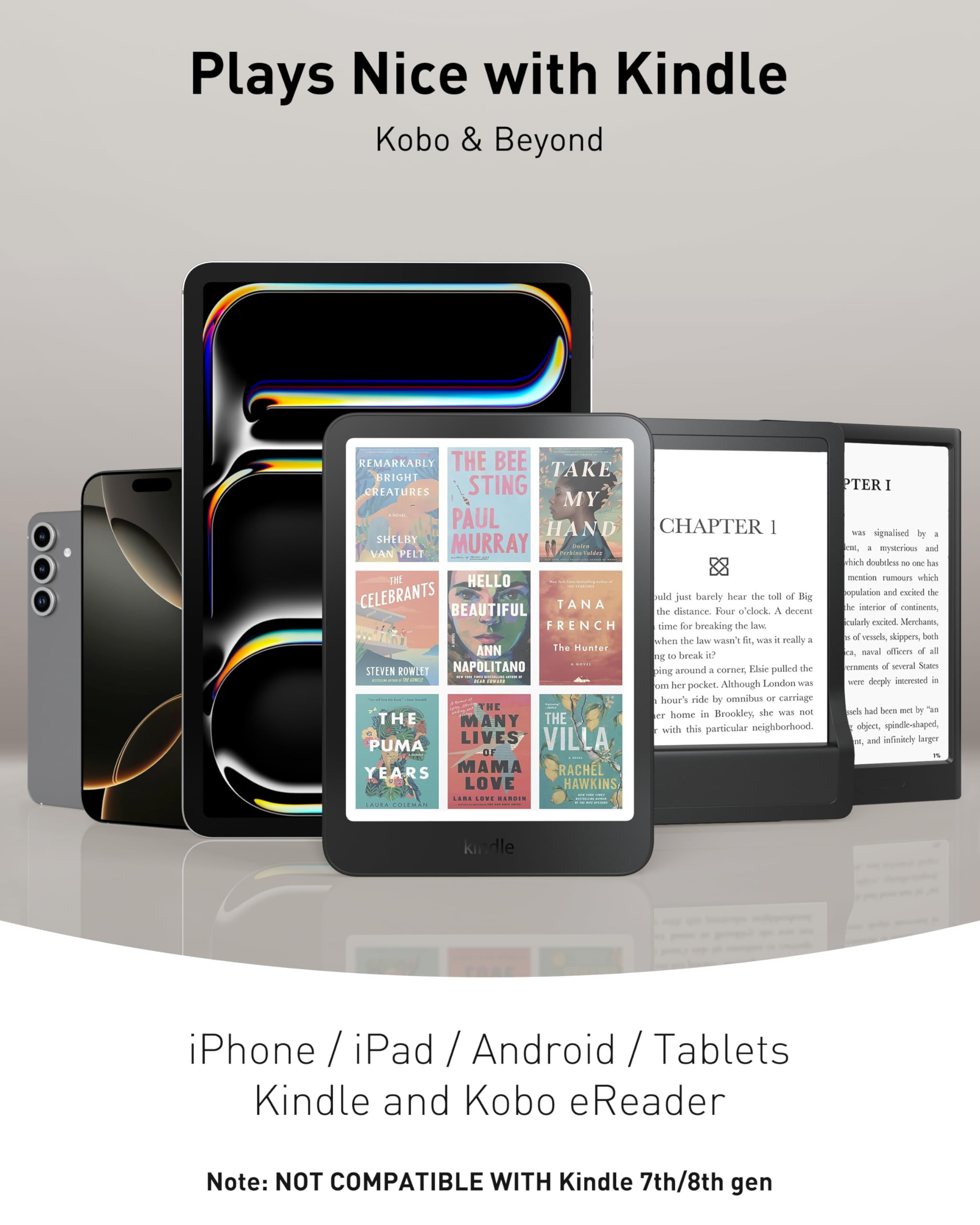 Maxonar Pilot zdalnego sterowania 2 w 1, RF, z magnetyczną funkcją ładowania, Clicker, Page Turner, kompaktowy korpus, kompatybilny z Kindle Oasis