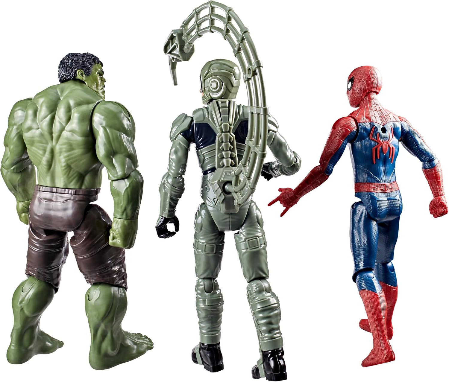 Marvel Spider-Man Day Titan Series Spider-Man, Hulk, Marvel’s Scorpion Action Figure 3-Pack, Super Hero Toys and Figures for Kids, Ages 4+ (Amazon Exclusive)