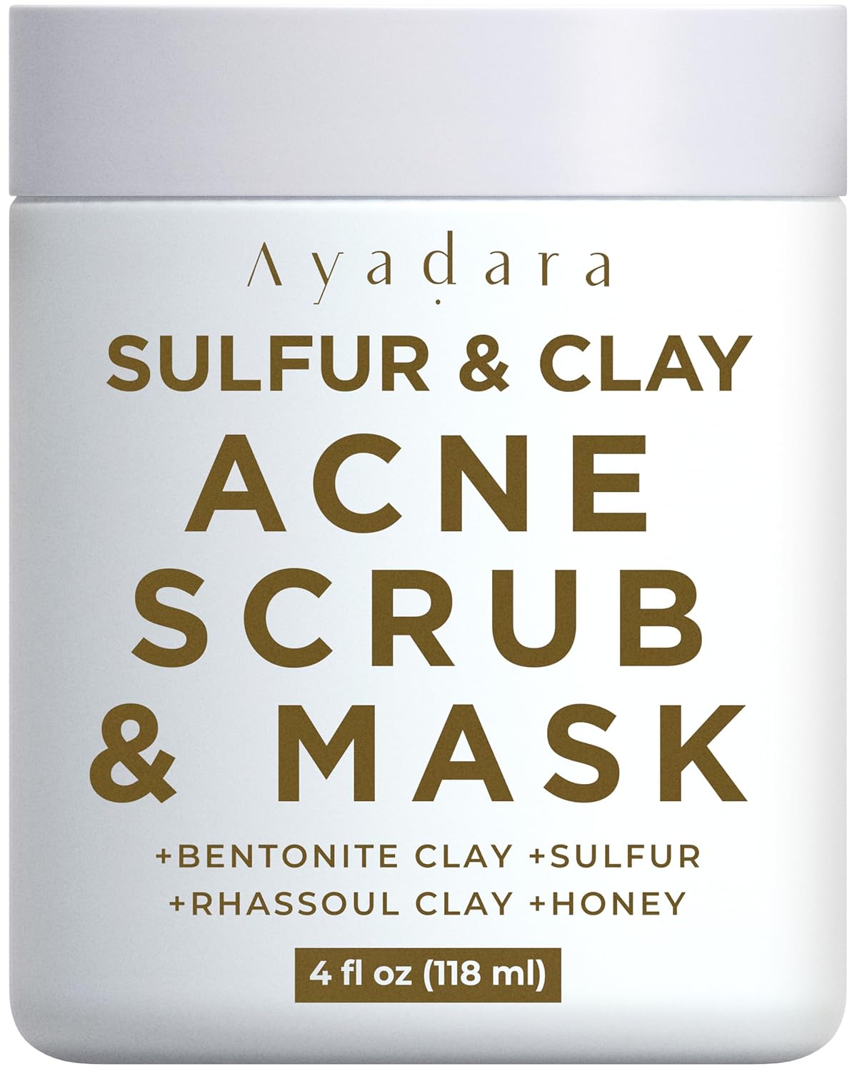 Savior Face Scrub, 4 fl oz, Exfoliating Bentonite Clay and Sulfur Face Wash & Acne Mask, Deep Cleansing Exfoliant & Blackhead Pore Cleaner for Balanced Skin & Refreshingly Clean Glow