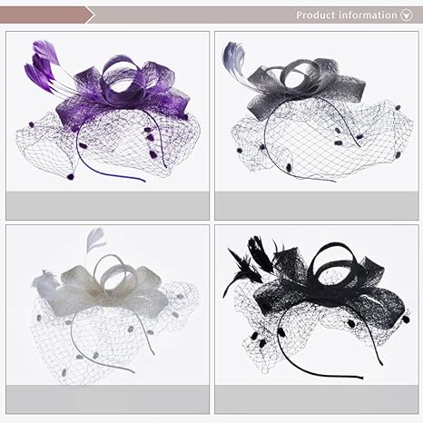 Beladla Sombrero Mujer Boda Sombreros Tocado Pelo Bowknot ...