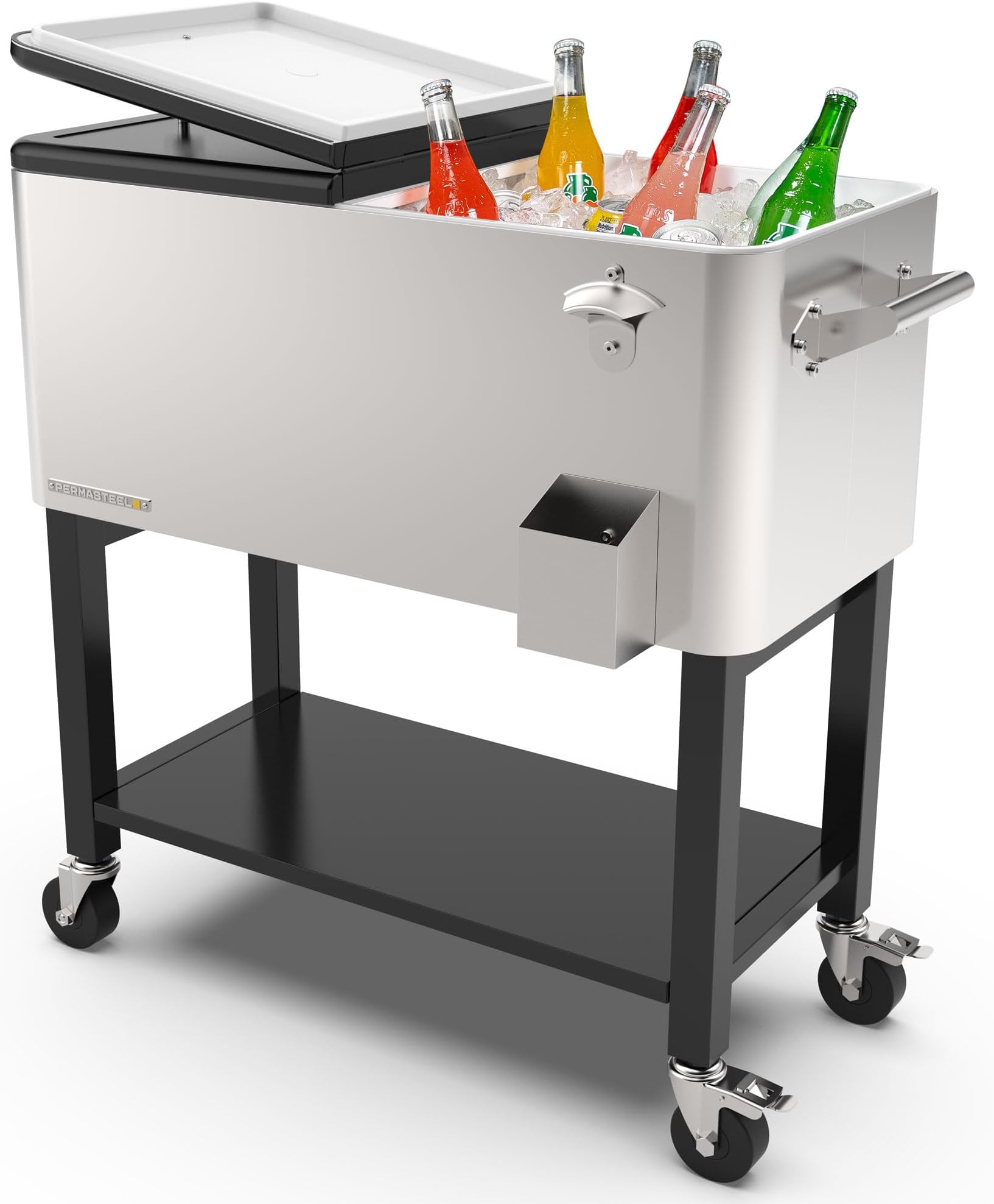 Permasteel PS-203 AM 80 Quart Portable Rolling Patio Cooler