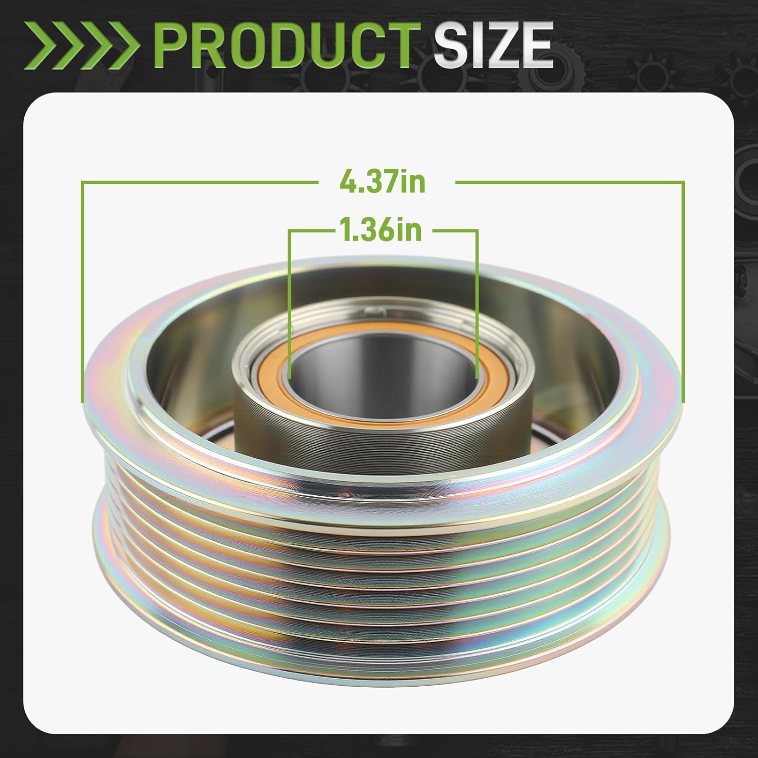 AC A/C Compressor Clutch Kit with Pulley Front Plate Electromagnetic Coil Compatible with Acura ILX Compatible with Honda Civic Compatible with CR-V 38800RZYA010M2 38800RZYA01RM 80221SWAA01