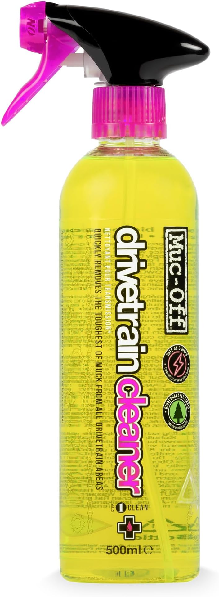 Muc-Off 295US Bio Drivetrain Cleaner, 500 Millilitres - Effective, Biodegradable Bicycle Chain Cleaner and Degreaser Spray - Suitable For All Types Of Bike