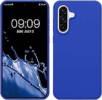 Vista 115 de kwmobile Funda compatible con Samsung Galaxy A52 / A52 5G / A52s 5G - Funda de Teléfono de Silicona TPU con Acabado Suave - Arrecife Azul