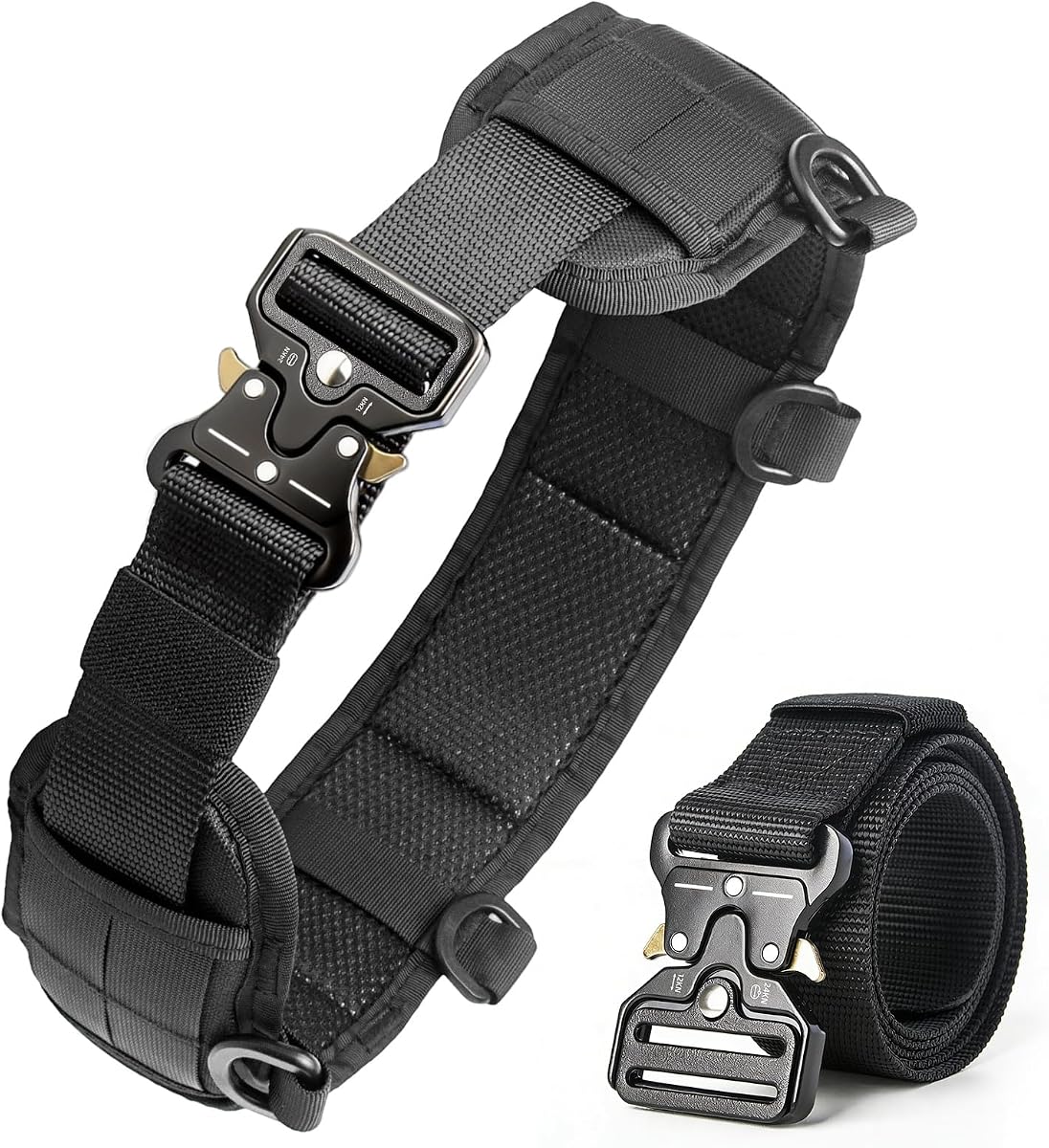 Cinturón MOLLE Cinturón de servicio utilitario Aparejador Equipo de trabajo Herramientas Cinturón Hebilla de liberación rápida Cinturón de cintura para cámara fotográfica, Cinturones ajustables negros para hombres