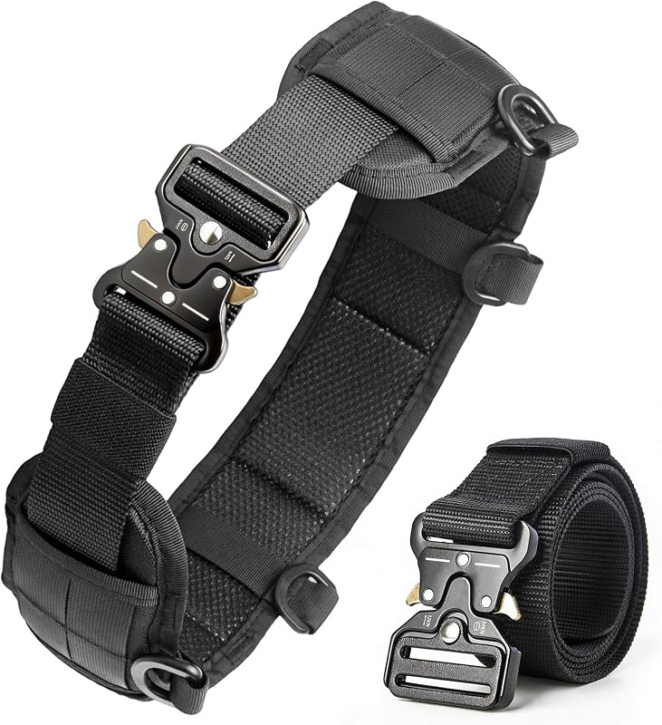 Cinturón MOLLE Cinturón de servicio utilitario Aparejador Equipo de trabajo Herramientas Cinturón Hebilla de liberación rápida Cinturón de cintura para cámara fotográfica, Cinturones ajustables negros para hombres