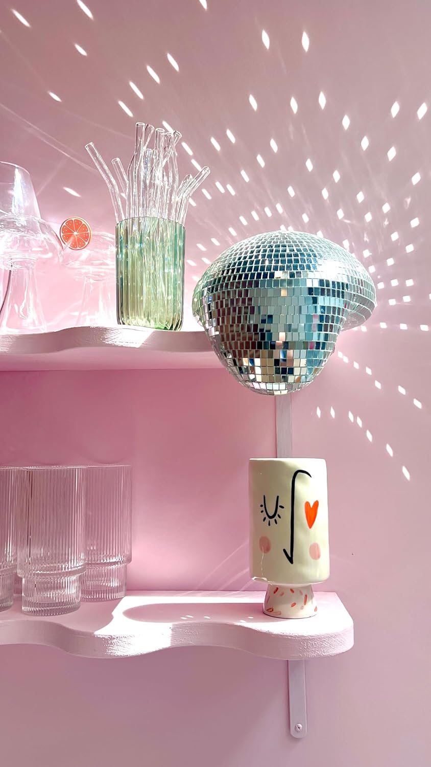 NPW Melted Disco Ball Home Decor (7.5″) – Holiday for Her, Maximalist Party Decor & Stocking Stuffer