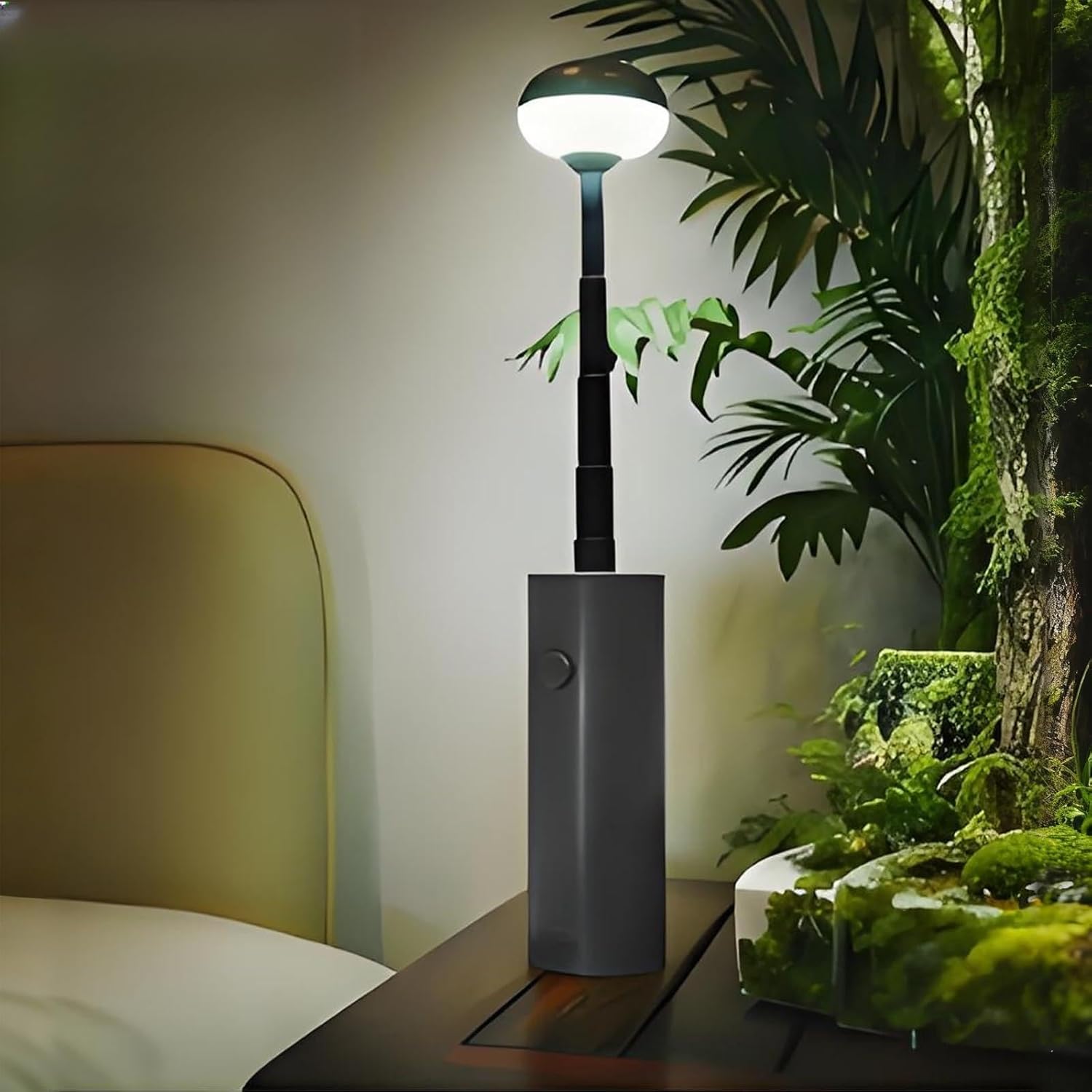 Ultralight Telescopic Camping Lights, Rechargable 5000 mAh Battery Camping Lamp with Magnetic, IPX65 Waterproof Portable Outdoor Flashlight for Hiking, Travel, Picnic, Yard(Green)