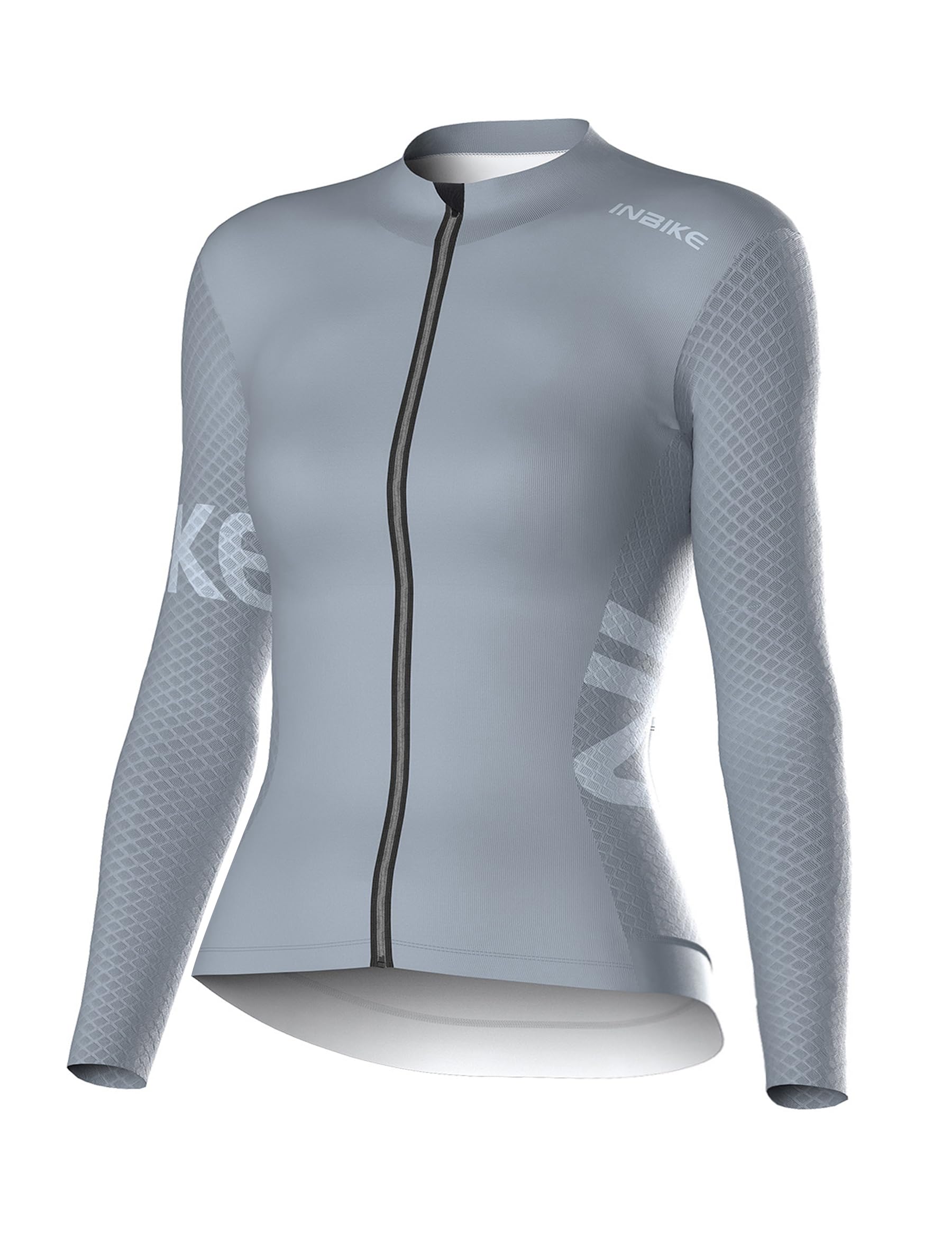 INBIKE Fahrradtrikot Damen Lang Leicht und Atmungsaktiv Lange Fahrradbekleidung Lila Grau Blau Optional MZ050