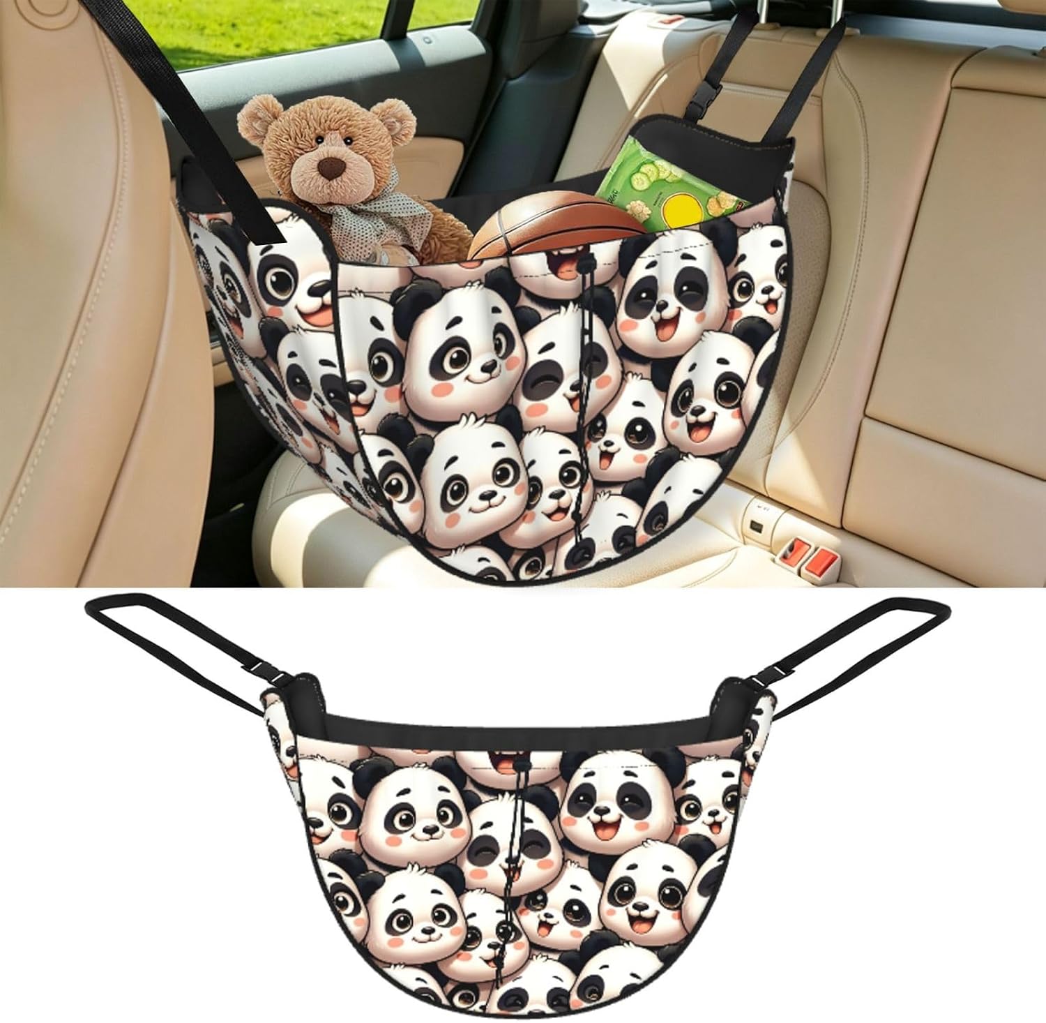 Augenstern Cute-Pandas Car Backseat Organizer Bag For Road Trips