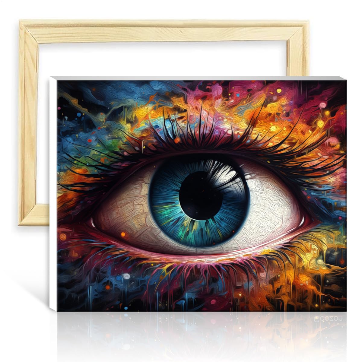 TANGFEIY Paint by Number Paintting Imagine Eyes DIY Oil Painting Kits on Canvas Acrylic Number with Paintbrushes Home Decor Painting Gift NO Frame(50x65cm) — image 1