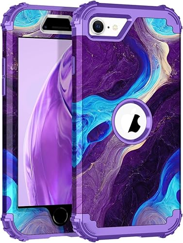 Hocase Funda para iPhone SE 3 generación 2022iPhone SE 2 generación 2020 (4.7 pulgadas), resistente, a prueba de golpes, protección híbrida plástico
