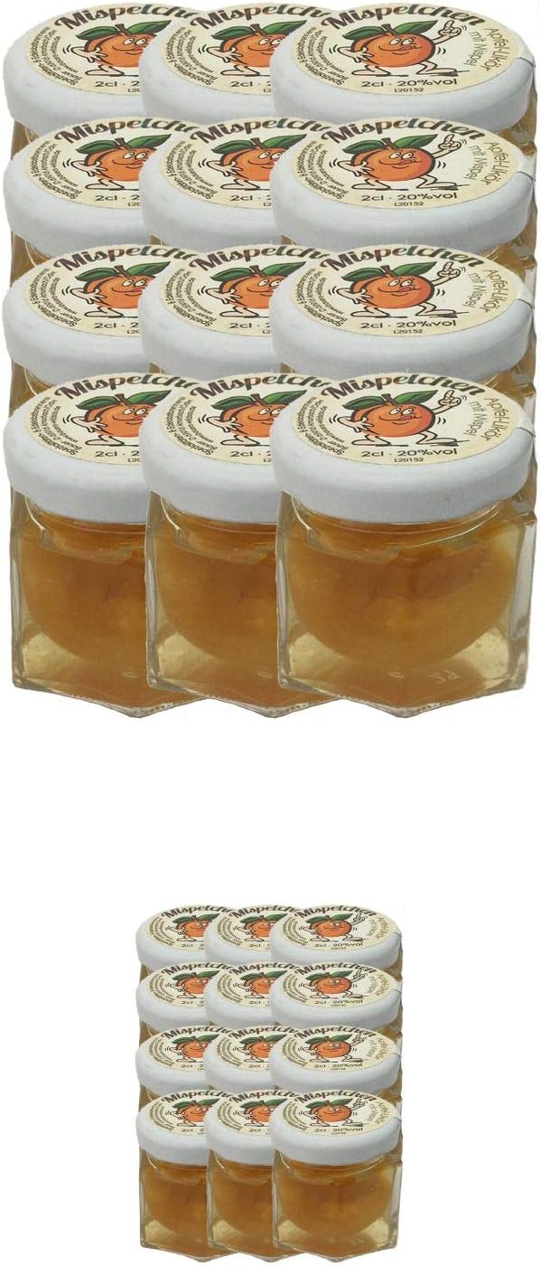 Amors Mispelchen Apfellikör mit Mispel im 2cl Glas 12 Stück + Amors ...