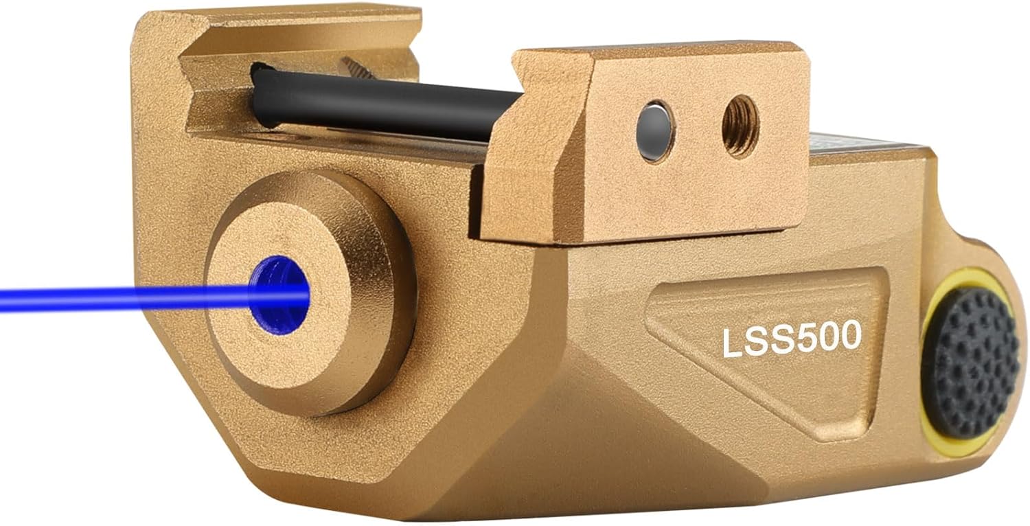 Blue Laser Sight for Pistol,Updated High Precision Laser, Magnetic Rechargeable, Shock & Water Resistant, Easy Mount to Picatinny/Weaver, Auto-Shutdown for Energy Saving, Ambidextrous Control