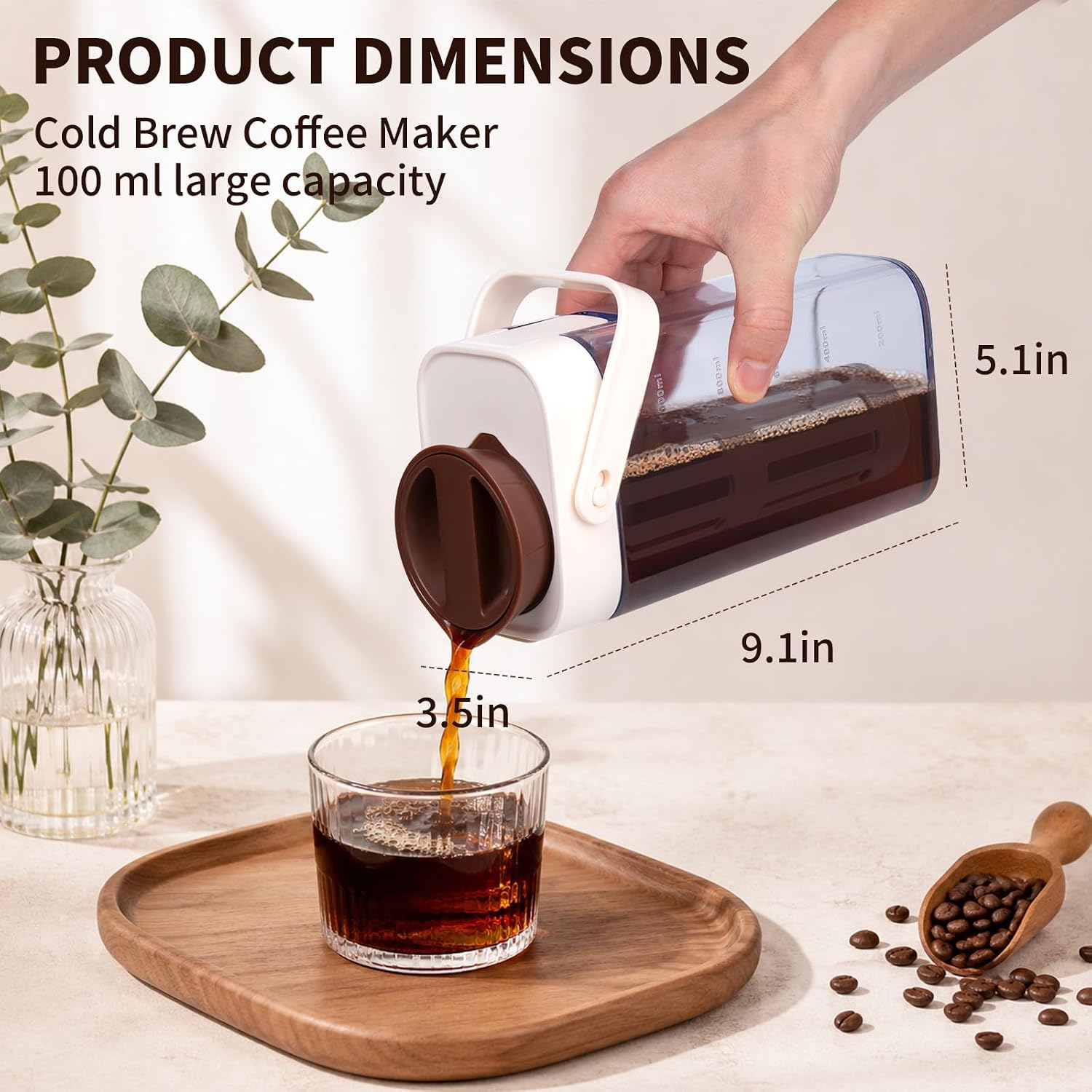 Cold Brew Coffee Maker, 34oz