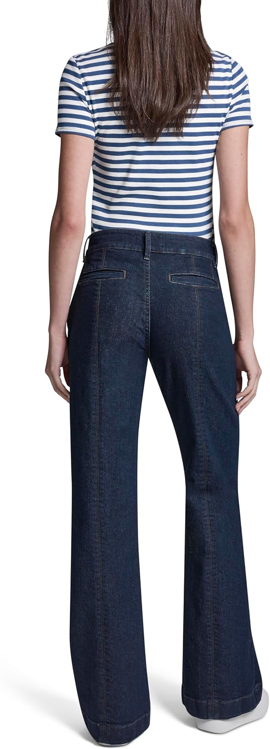 BCBG Women's Denim Pant Button Detail High Rise Sailor Jean Pant image 5