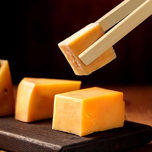 Vista 3 de BambooMN Pinzas reutilizables de bambú natural de 7.5 pulgadas, pinzas para tostadas, 3