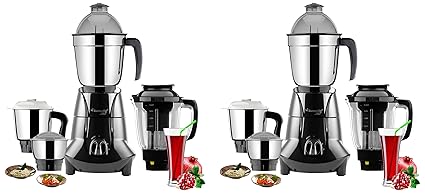 Butterfly Jet Elite Mixer Grinder, 750W, 4 Jars (Grey) (Pack of 2)