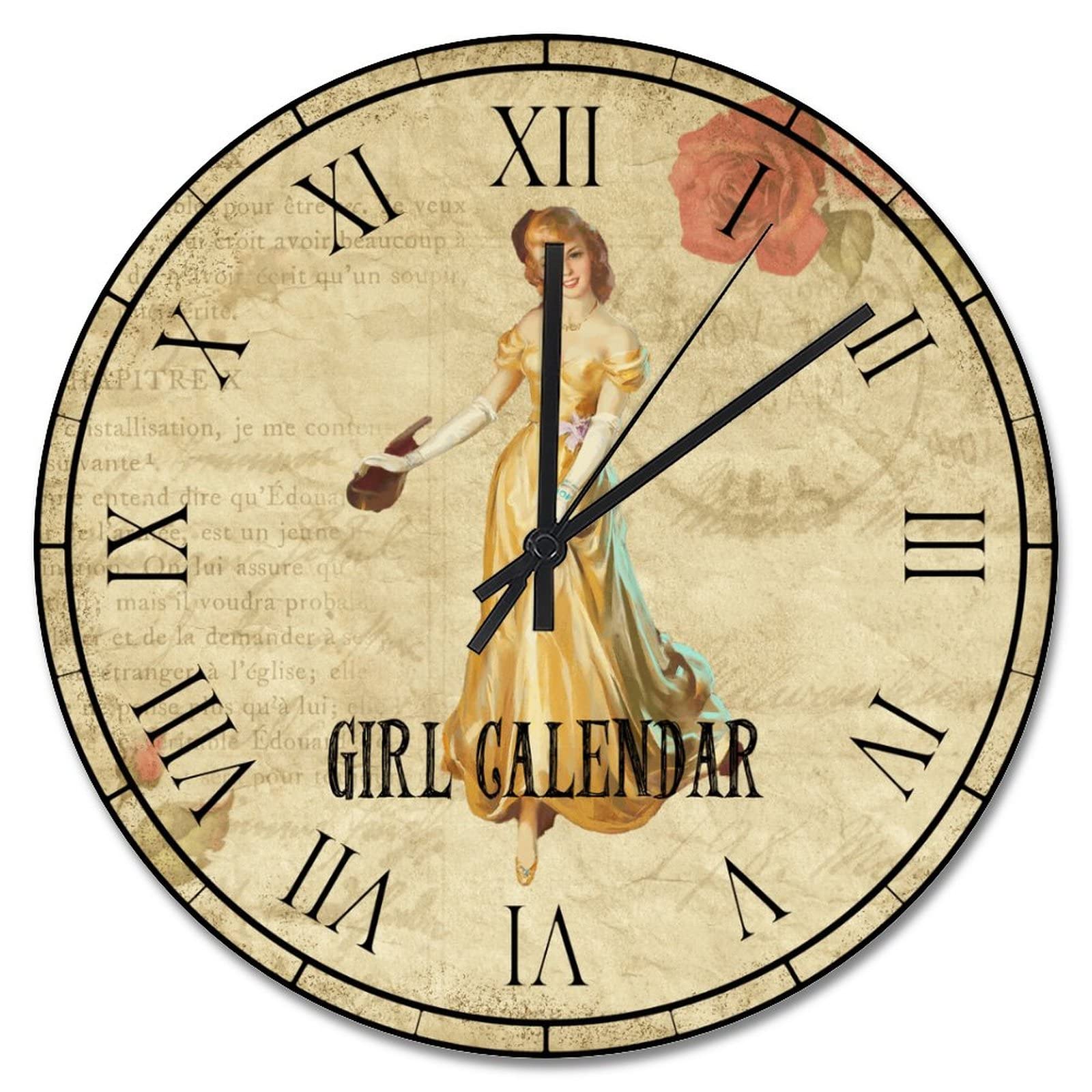 Horloge rustique antique 38cm grand cadran vintage rétro