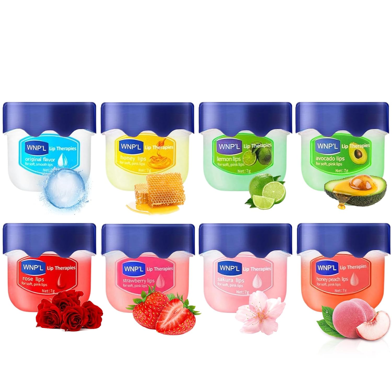 Lip Balm Set, 8 Pieces Lip Moisturizer For Very Dry Lips, Lip Moisturizer Tinted Lip Balm, Hydrating Lip Balm For Reduce Lip Wrinkles, Dead Skin, Dry & Chapped, Cute Lip Balm Set For Women