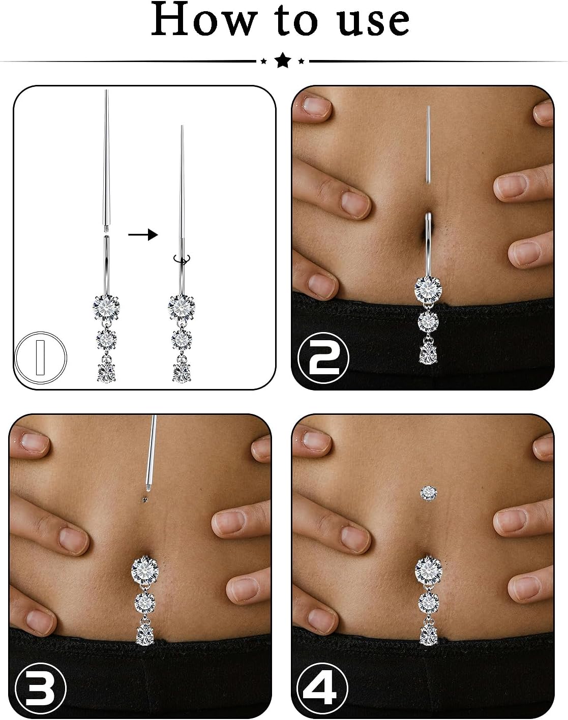 Internally Threaded Belly Button Rings Surgical Stee, Extra-Long & Short Simple Belly Rings, 14G Belly Piercing Jewelry,Navel Piercing Jewelry for Women Men 10mm 12mm 14mm 16mm - Image 5