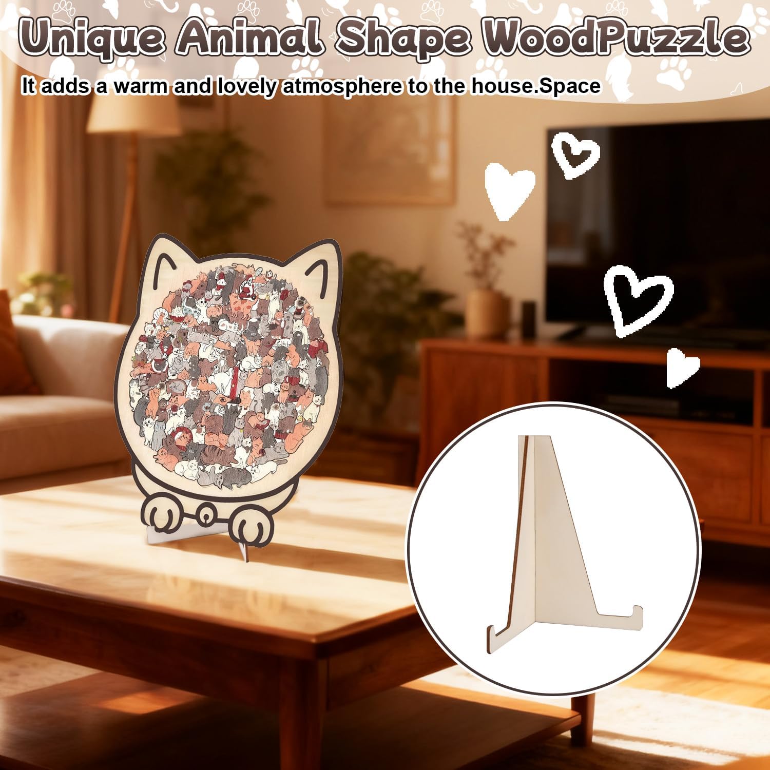 Unieke Kat Houten Puzzels Diy Elk Stuk Is Dier Vor... – Vicedeal