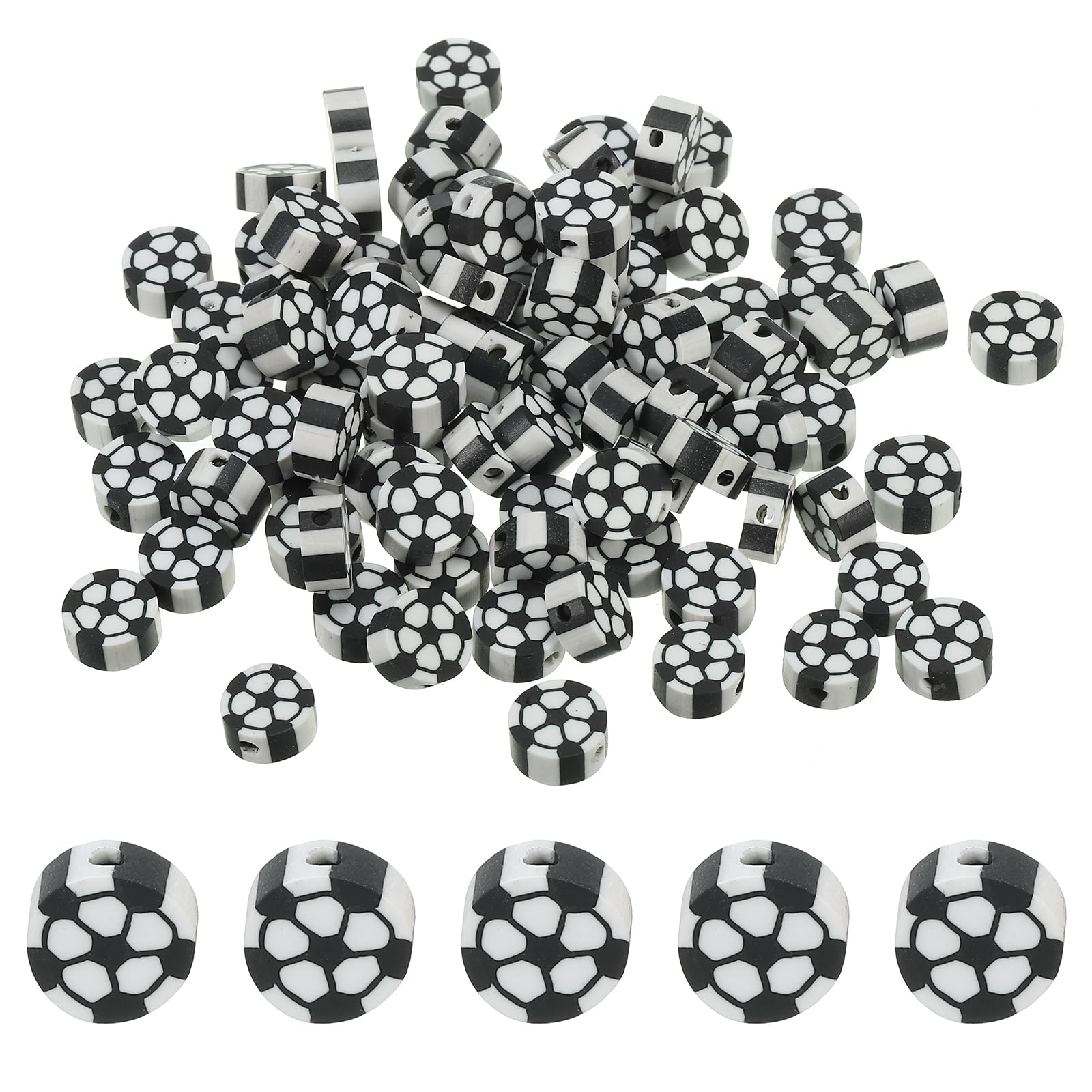 SUNNYCLUE Rugbyball Perlen 120 Stück – 15x11 Mm, Mit Elastischer Kordel, Für Schmuck