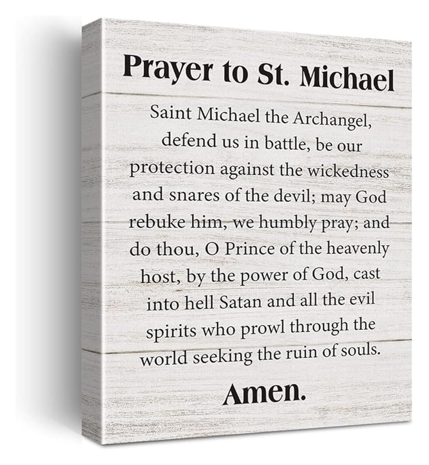MDBJTCYZN Inspirational Prayer Wall-Art Prayer to St Michael Christian for Home Office Decor