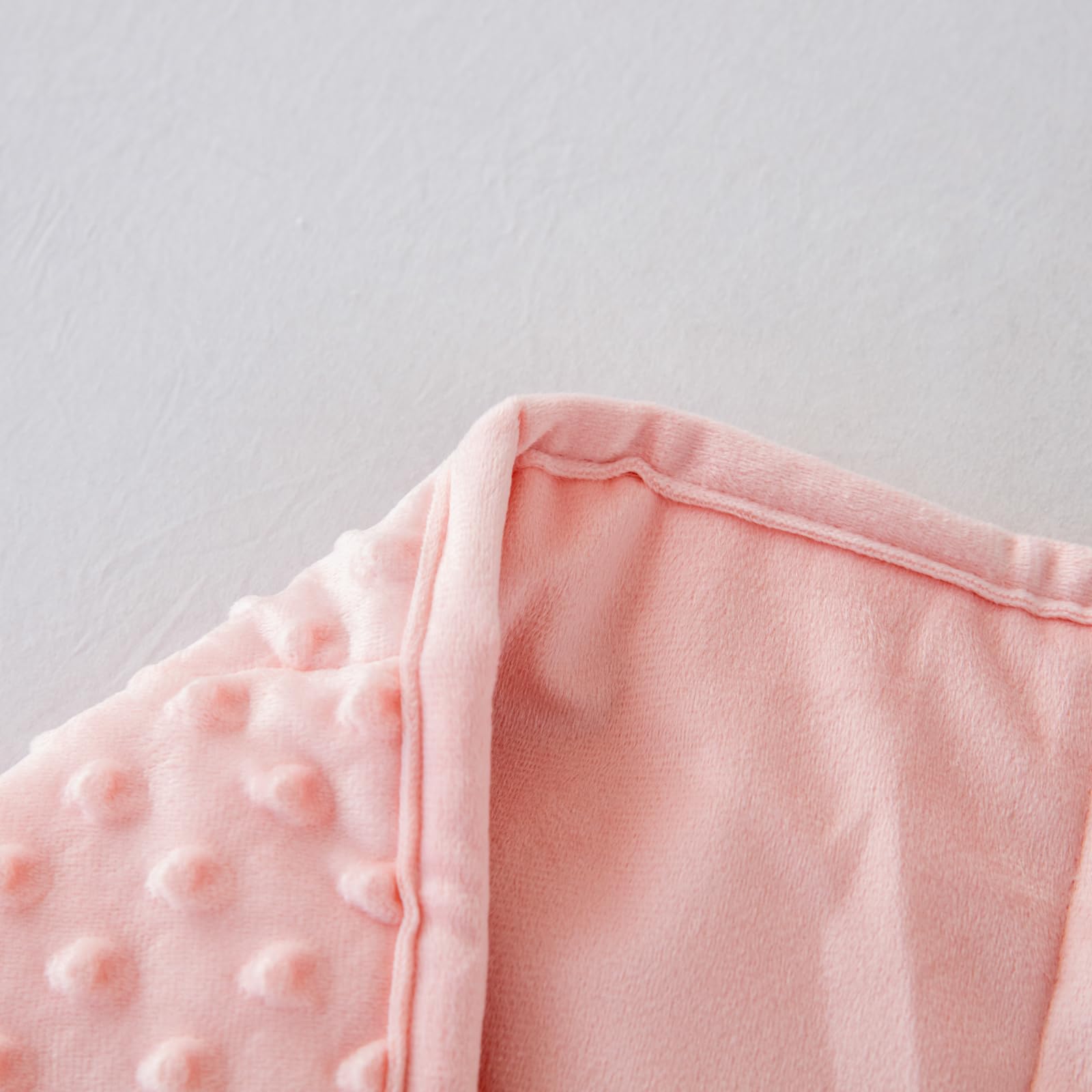 Manta pesada con edredón Minky para todas las estaciones, manta reversible suave y pesada para adultos rosa (5 libras, 36 x 48 pulgadas)