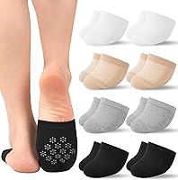 Murmorers Women's Toe Socks for Mules & Clogs - Non-Slip No-Show Half Liners, Invisible Toe Covers 4/6/8 Pairs