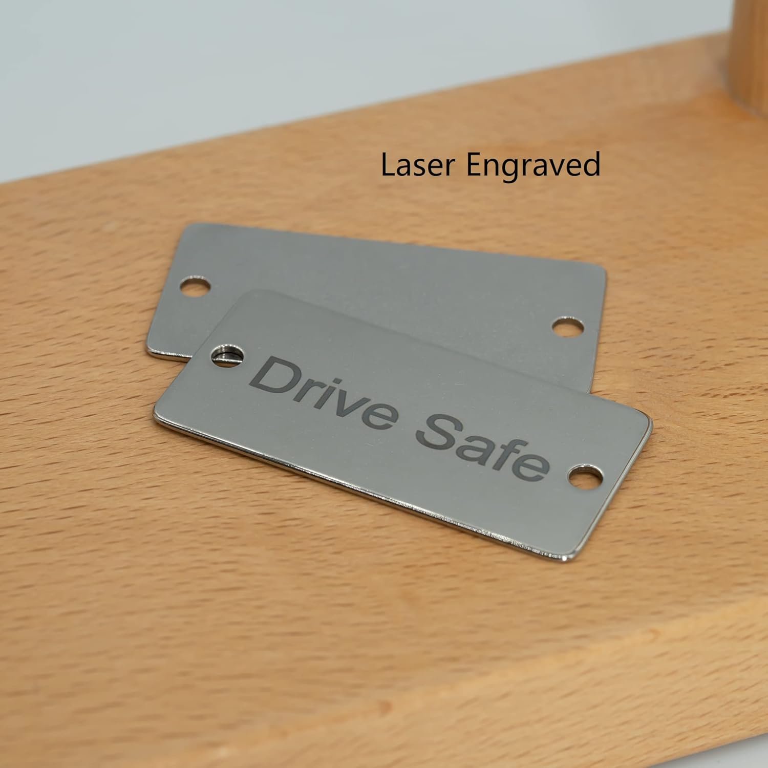 StayMax Metal Engraving Blanks Stamping Blanks Stainless Steel Rectangle Blank Tags with Two Holes 1 Inch x 2 Inch 50 Pack - Image 5