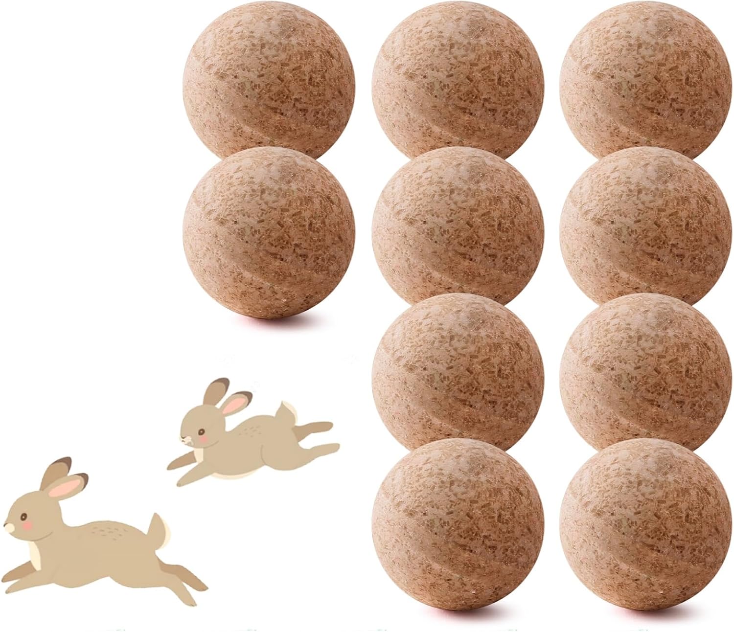 Rabbit Repellent Outdoor 10 Pack Peppermint Oil Deer Rabbit Away Repellent Balls Pet Safe Bunny Rabbit Deterrent for Garden Yard Lawn to Keep Rabbits Deers from Eating Plants