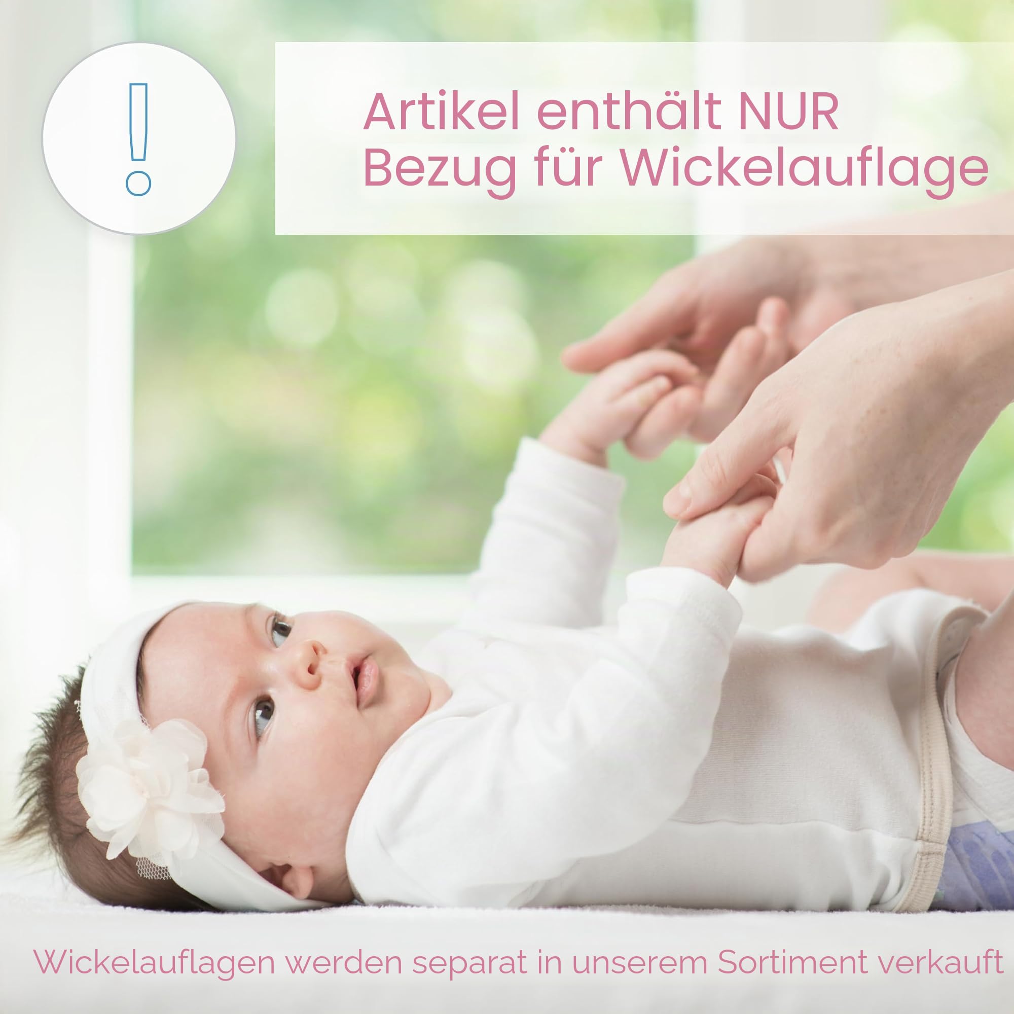 Frottee/Protektor für Wickelauflage mit erhöhtem Rand - Weiß